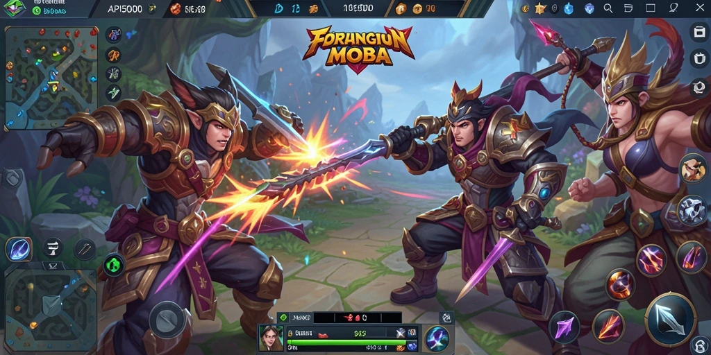 Tampilan gameplay seru API5000 saat pertarungan berlangsung.