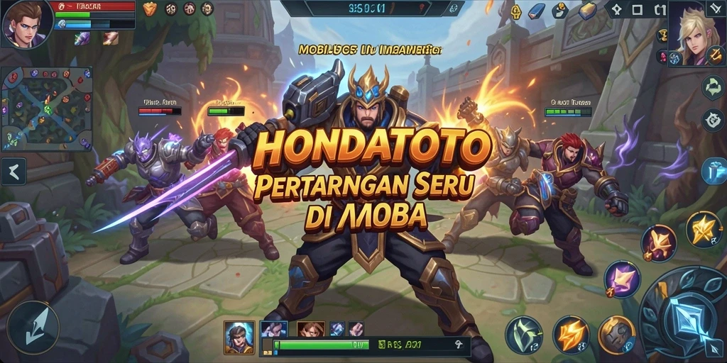 Tangkapan layar gameplay seru di HONDATOTO dengan pertarungan intens.