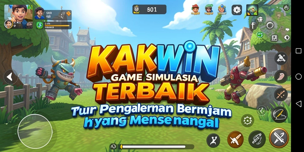 Screenshot gameplay KAKWIN dengan aksi simulasi yang seru.