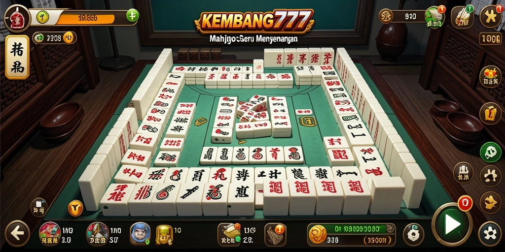 Screenshot KEMBANG777 menampilkan gameplay Mahjong yang menarik dan seru.