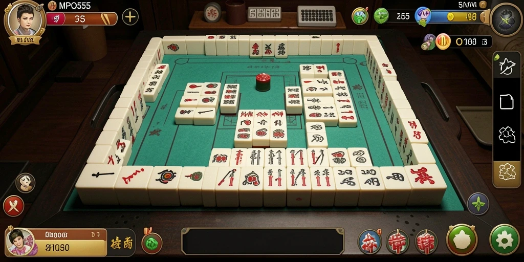 Tampilan gameplay MPO555 yang menarik dalam permainan Mahjong.