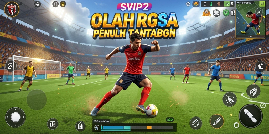 Screenshot utama SVIP2 menampilkan momen seru dalam pertandingan olahraga.
