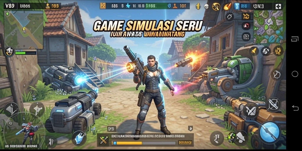 Tampilan gameplay V89 yang realistis dan mendalam.